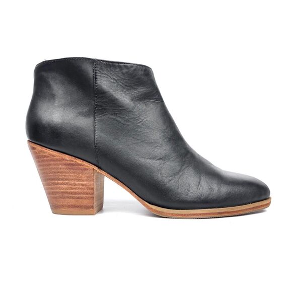 Black Leather Ankle Boots - Picture 2 of 11